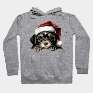 Christmas Peeking Puppy Hoodie